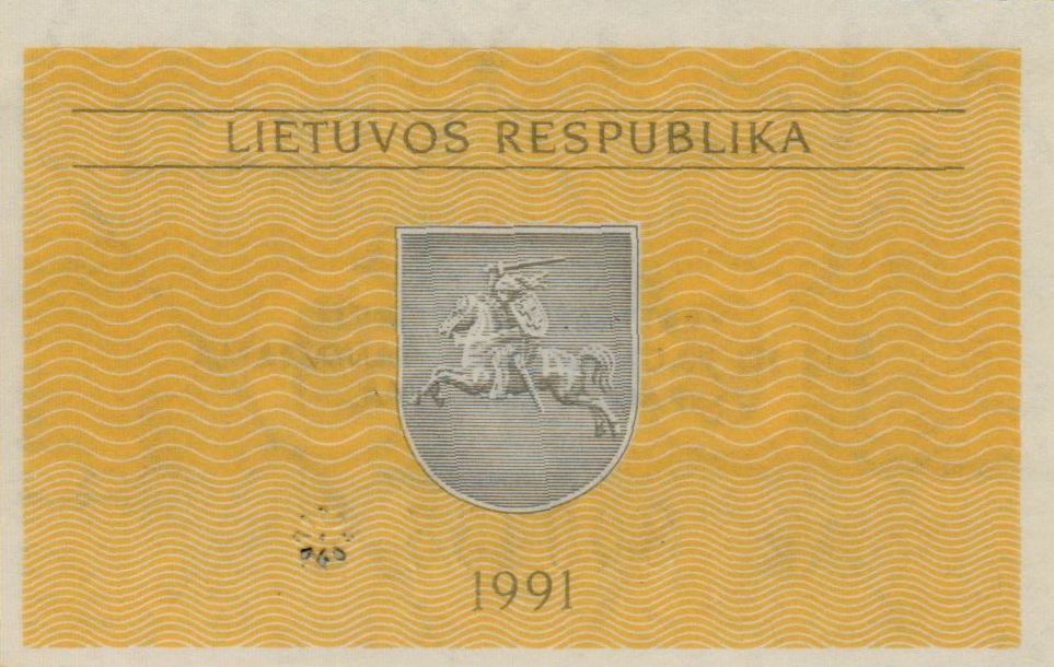 Lithuania 0.10 1991 UNC P-29/b